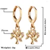 Boucles d'oreilles pendantes 2022 bijoux de mode Source cuivre micro-incrusté Zircon arbre de vie éléphant femmes accessoires cadeaux de vacances