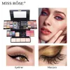 Alles in één make -upkit Volledig make -uppalet omvat Lipsticks Lip Gloss Eyeshadow Marmer Righter Borstel Women Face Full Make -up