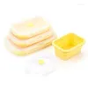 Dinnerware Sets 4Sizes Silicone Collapsible Lunch Box Storage Container Colorful Microwavable Portable Picnic Camping Rectangle Outdoor