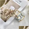 Key Rings 2021 New Arrive Lock With Shape Pendant Metal Keychain For Women Party Gift Bestfriend Jewelry 87C3 Drop Delivery Dhm6G