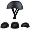 Casques de moto Casque Unisexe Half Vintage Half Face pour vélo Cruiser Scooter Matte Black Accessoires