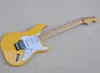 Yellow Electric Guitar with Floyd Rose Scalloped Maple Fretboard Can be Customized as Request