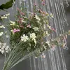 Dekorativa blommor silkespray vita sm￥ vilda blommor skjuter rekvisita simulering falsk vardagsrum mat dekoration blommor arrangemang