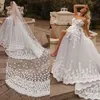2023 Robes de mariée élégantes a-ligne avec voiles sexy chérie côté fendu dos nu robes de mariée sur mesure robes de balayage train
