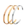 Pulseras con dijes, brazaletes de acero inoxidable 316L con apertura en forma de C, pulsera para mujer, joyería de moda