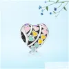 Charms Authentic 925 Sterling Sier Color Enamel Love Heart Original Box For Pandora Beads Bracelet Jewelry Making Drop Delivery Find Dhdoh