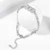 Pulseira de aço inoxidável Angel Number Bracelet for Women Fashion Charm Simple Lucky Jewelry