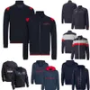 2023 F1 Zipper Jacke Herren Hoodie Mantel Formel 1 Team Fahrer Kapuzenjacken Frühling und Herbst Mode Übergroße Racing Hoodies