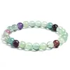 6 mm 8 mm Piedra natural Rainbow Beads Beads Pulsera Girlas Joyas Principales Energ￭a Buda Buda Buda