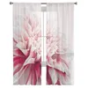 Gardin rosa blommor f￶nster behandling tyll modern ren gardiner f￶r k￶k vardagsrum sovrumsdekorationen