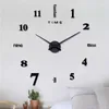 Horloges murales 2022 Design moderne grande horloge 3D DIY Quartz Montres de mode autocollants miroir en acrylique salon d￩cor ￠ la maison horloge