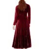 Ethnic Clothing Long Dress Kaftan Velvet Stretchy Abaya Muslim Arabic Robe Elegant Evening Wedding Gorgeous Party Even Traditional Festiva