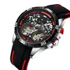 SENORS montre homme sport mode précis tourbillon mécanique automatique entièrement évidé grand cadran silicone étanche s260D