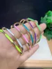 Bangle 5pcs cienkie kolorowe emaliowane bransoletki dla kobiet impreza mody złota biżuteria