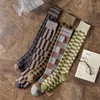 Women Socks Lingge Over-the-knee High Tube Jk Calf Plaid Korean Version College Style