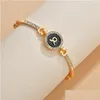 Braccialetti con ciondoli Nascita Gioielli Costellazioni 12 Segni zodiacali Donna Uomo Regalo di compleanno Bracciale con zirconi cubici Catena 3612 Q2 Drop Deliver Dhefx