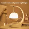Bordslampor LED -lamp Bluetooth -h￶gtalare 1800mAh Tr￥dl￶s nattstudie f￶r s￤ngplatsens sovsalsbyr￥