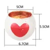 Candle Holders 12Pcs/Set Creative Heart Printed Glass Ball Candlestick Romantic Candlelight Holder Dinner Bar Festival Ornaments