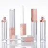 Storage Bottles DIY Rose Gold Long Lip Glaze Honey Tube Empty Bottle Homemade Square Gloss Black White Cosmetic Container Travel