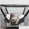 Lits pour chats Meubles Litière pour animaux de compagnie Hamac Cage en fer Respirant Plus Veet Crochet Réglable Chats Balançoire Nid Suspendu Drop Delivery Accueil Ga Dhdgs