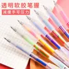 5PCS 0,5 Gel Pen Pen Student Office dostarcza Kawaii Gradient Watercolor Press School School Nowe