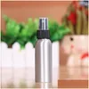 Packing Bottles 30Ml 50Ml 100Ml 150Ml 250Ml Aluminum Fine Mist Spray Atomizer With Black/White/Clear Pump Cap 0407 Drop Delivery Off Dhuos