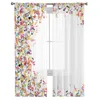 Curtain Colorful Musical Notes Music Symbol Sheer Curtains For Living Room Bedroom Decoration Window Voiles Morning Tulle