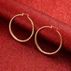 Hoop Earrings Gold Plated Circle Africa Ethiopian Wedding Jewelry Bride Nigeria Congo Arab Ear Buckle Women