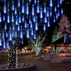 Strijkers 30/50 cm Meteoor Douche Regen LED Fairy Lights String Street Garland Kerstboom Decor voor Outdoor Light Year