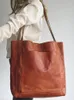 Sacs de soirée sac à main en cuir souple pour femmes avec poche une épaule Vintage huile cire grande capacité 2022 sac fourre-tout