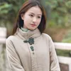 민족 의류 2022 겨울 긴 슬리브 드레스 여성 따뜻한 가운 빈티지 버튼 중국 스타일 치즈 삼각 면화 된 파카 11887