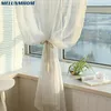 Curtain Modern Shiny Silver Solid White Sheer For Bedroom Window Treatments Tulle Living Room Kitchen Voile Fabric Roman
