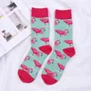 Herrensocken Weiche Baumwolle Flamingo Middle Crew Chaussette Homme Sokken