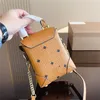 Coin Purses Softberlin Collection Crossbody Bag Fries Chain Bag Cognac M Family Mini Crossbody Leather Trim 2023 Trendy Women's Handbag Eazb