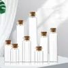 Mini Glass Clear Drifting Bottle with Wood Cork Stoppers for Wedding Favors Halloween Decorations