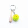 UPS Mini Baseball Softball Party Favors Porte-clés avec Batte en Bois pour Sports ThemeTeam Souvenir Athlètes Récompenses