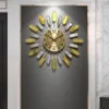 Relojes de pared Luz moderna Reloj de lujo Sala de estar Arte creativo Moda Personalidad Hogar Reloj silencioso