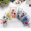 Mini Supermarket Thorping Trolley Trolley Cartop Desktop Model Children's Toys Home Decoration Miniature