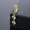 Heart Fake Belly Button Ring Fake Belly Piercing Heart Clip On Umbilical Navel Fake Pircing Cartilage Earring Clip