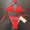 Damskie designerskie bikini List Logo Męskie szorty Moda Pary Stroje kąpielowe Outdoor Męskie spodnie plażowe