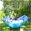 Hammocks Outdoor Quickopening Hammock With Mosquito Net Drop Delivery Home Garden Furniture Dhrbs