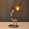 Candle Holders Creative Metal Candlestick Abstract Iron Men Holder Sculpture Home Decoration Accessories