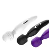 Brinquedo sexual massageador Grande bastão de massagem vibrador de carregamento USB masturbador feminino 5 frequências 3 velocidades AV adulto