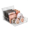 Pudełka do przechowywania 1PCS przezroczyste plastikowe makijaż kosmetyki uchwyt na cienia do powiek Organizator 7 Pudełko przedziałów pudełko
