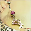 Navel Bell Button Rings Body Jewelry Fashion Belly 316L Stainless Steel Barbell Dangle Double Dolphin Piercing 8 E3 Drop Delivery Dhz10