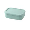 Dinnerware Sets Silicone Lunch Box With Lid Fresh-Keeping Bento Fruit Salad Bowl Portable Sealed Rectangle Picnic Lunchbox