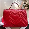 2022 Fashion Marmont Women Luxurys Designers Väskor Verkliga läderhandväskor Kedjan Kosmetisk Messenger Shopping axelväska Totes Lady Wallet Purse G Marment