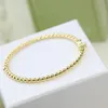 Bracelets Bangle Brand Designer Perlee Copper Bead Charm Three Colors Rose Yellow White Gold Bangles for Women Jewelry with Box Party Gift