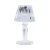 Veilleuses lampe de bureau transparente acrylique décoratif chambre Table de chevet cristal cadeau lumière LED