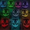 Påsk Halloween Mask Led Light Up Glowing Party Funny Masks The Purge Election Year Great Festival Cosplay Costume Supplies Coser Face Sheild SS1222